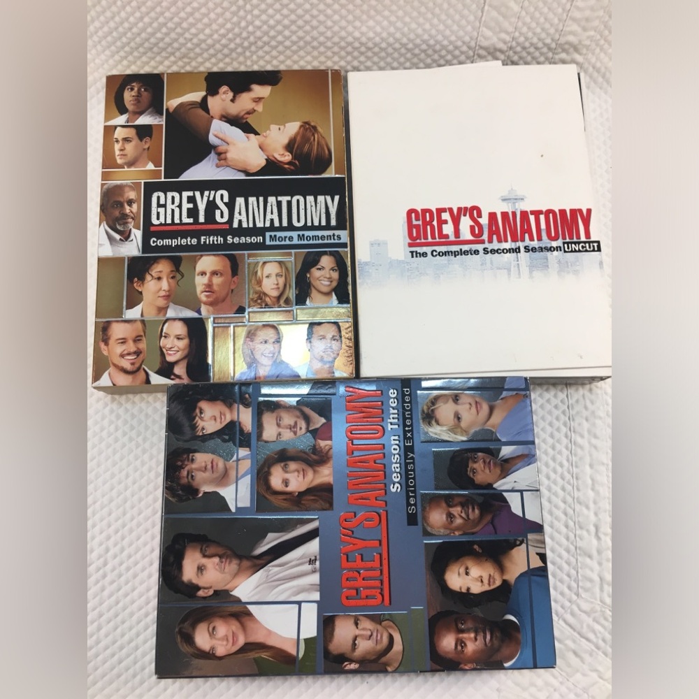 Grey's Anatomy DVD Season Box Set Complete Seasons Two, Three, Five TV Drama
